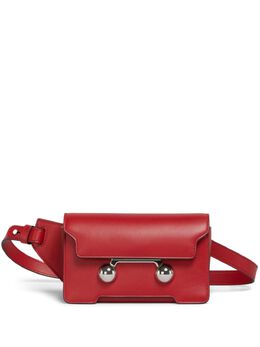 Marni: Красная поясная сумка 