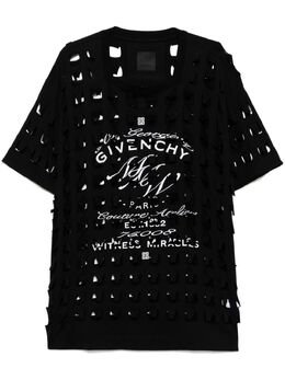 Givenchy: Чёрная футболка  Cut Out