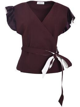 Lanvin: Блуза с запахом 