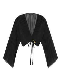 Versace: Чёрный топ  Safety Pin
