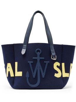 JW Anderson: Синяя сумка-шоппер  Belt