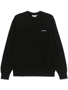 Carhartt WIP: Чёрный свитшот  Script