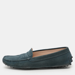 Tod's: Зелёные мокасины  Gommino