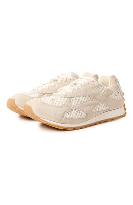 Bottega Veneta: Бежевые кроссовки 