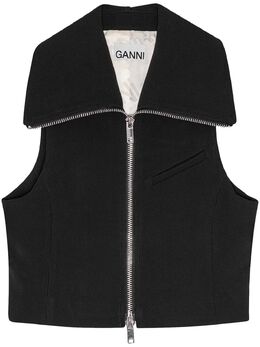 GANNI: Чёрный жилет 