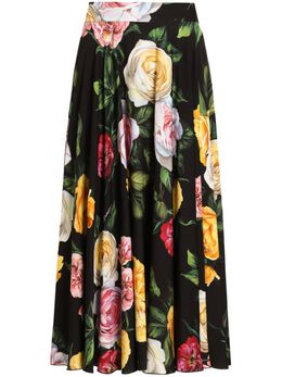 Dolce & Gabbana: Юбка с растительным принтом 