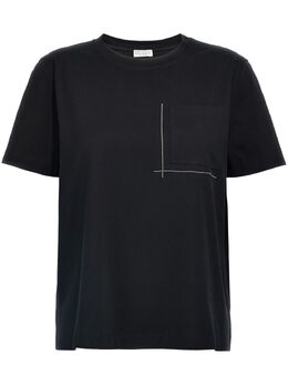 Brunello Cucinelli: Чёрная футболка  Monili