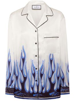 Philipp Plein: Белая рубашка  Flame