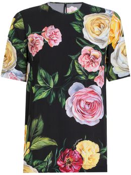 Dolce & Gabbana: Блуза с растительным принтом 
