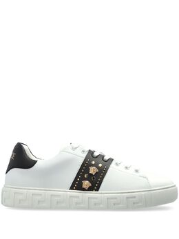 Versace: Белые кроссовки  Greca