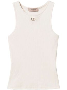 TWINSET: Светлый топ  Oval T