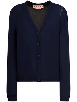 Marni: Синий кардиган 