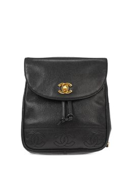 CHANEL Pre-Owned: Чёрный рюкзак 