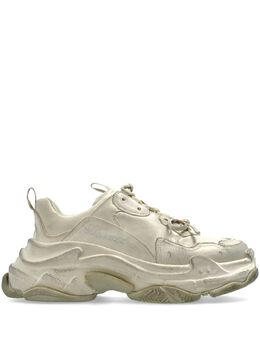 Balenciaga: Белые кроссовки  Triple S
