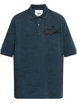 Lacoste: Голубое поло 