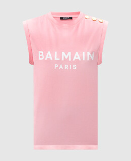 Balmain: Розовый топ 