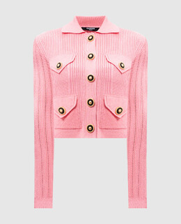 Balmain: Розовый кардиган 