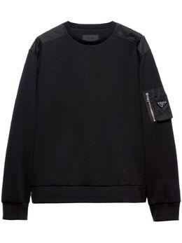 Prada: Чёрный свитшот 