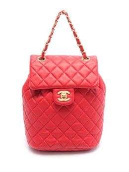 CHANEL Pre-Owned: Красный рюкзак 