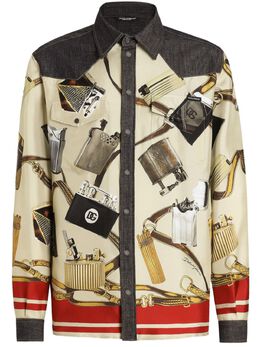 Dolce & Gabbana: Рубашка с принтом 