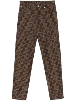 Fendi Pre-Owned: Жаккардовые брюки 