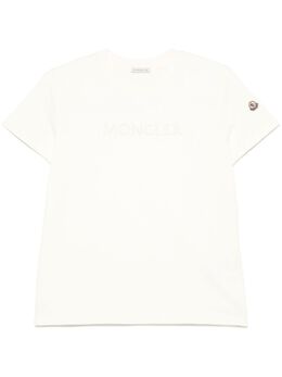 Moncler: Белая футболка 