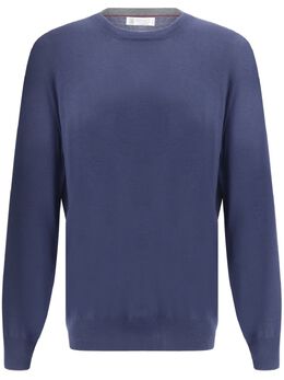 Brunello Cucinelli: Синий свитер 
