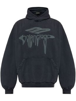 Balenciaga: Чёрная толстовка 