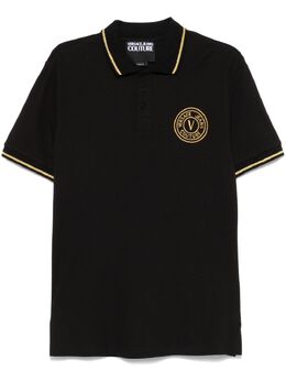 Versace Jeans Couture: Чёрное поло 