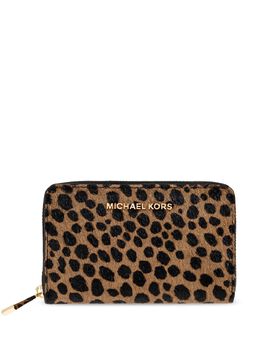 Michael Michael Kors: Кошелёк с леопардовым принтом 