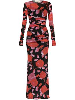 Blumarine: Платье с растительным принтом 