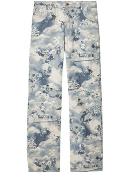 Off-White: Светлые джинсы 