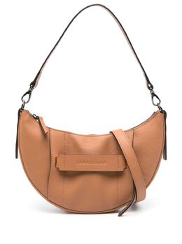 Longchamp: Коричневая сумка через плечо 