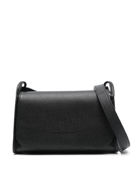 Longchamp: Чёрная сумка через плечо  Le Foulonné