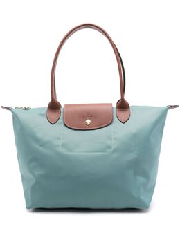 Longchamp: Голубая сумка-шоппер  Le Pliage Original