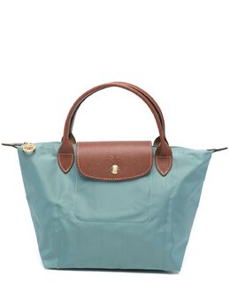 Longchamp: Голубая сумка-шоппер  Le Pliage Original