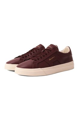 Santoni: Бордовые кеды 