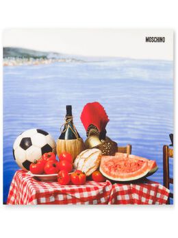 Moschino: Шарф с принтом 