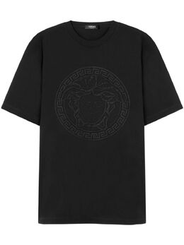Versace: Чёрная футболка  Medusa
