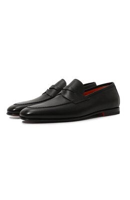 Santoni: Чёрные туфли  Carlos