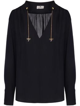 Elisabetta Franchi: Блуза с v-образным вырезом 