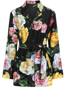 Dolce & Gabbana: Рубашка с растительным принтом 