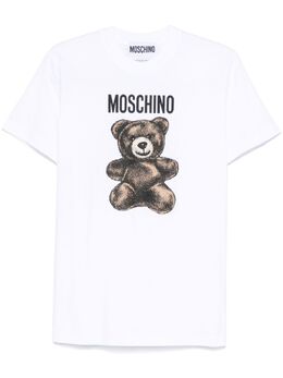 Moschino: Белая футболка  Teddy Bear