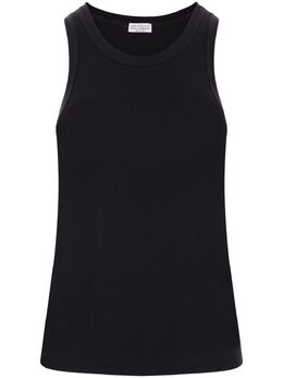 Brunello Cucinelli: Чёрная майка  Monili