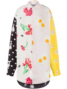 Moschino: Рубашка с принтом 