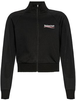 Balenciaga: Чёрный свитшот 