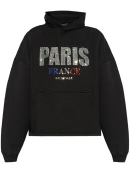 Balenciaga: Чёрная толстовка 