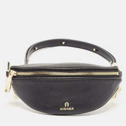 Aigner: Чёрная поясная сумка 