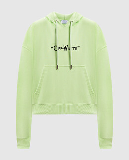 Off-White: Зелёная толстовка 