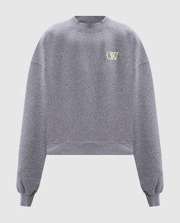 Off-White: Сірі світшоти 